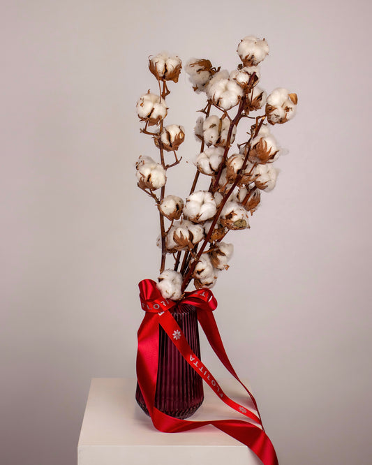 Elegant Winter Cotton Bouquet