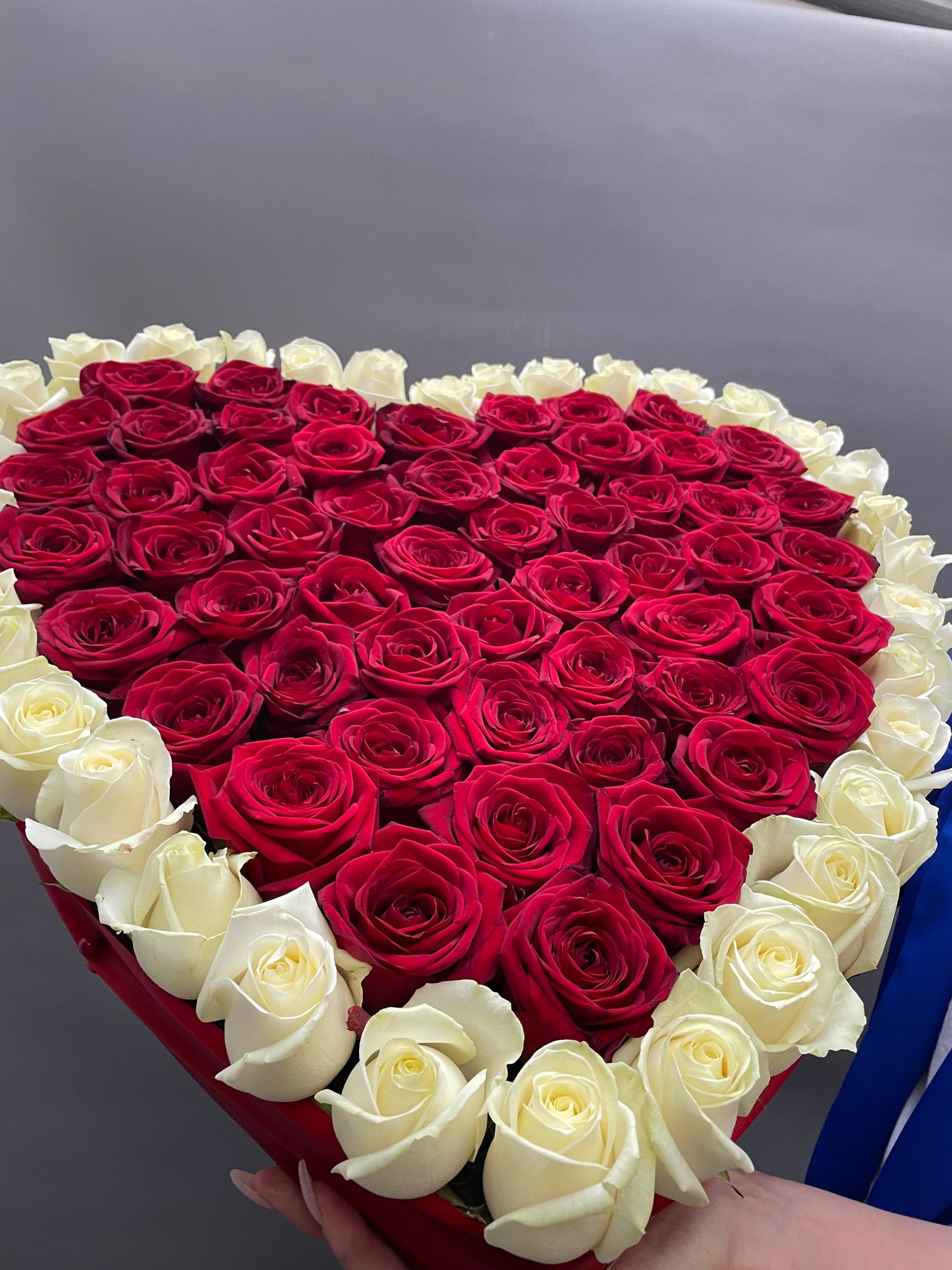 Love - heart shaped flower arrangement