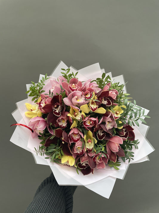 Faye - exquisite bouquet of orchids