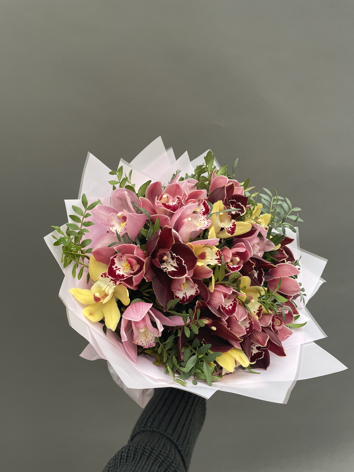 Faye - exquisite bouquet of orchids